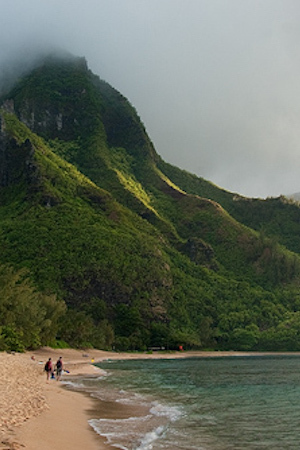 Tunnels Beach on KauaiFirepit overlooking Kalapaki Beachhula at opening luau for Kauai Writers ConferenceKalapaki Beach location of Kauai Writers ConferencePatio at resort where Kauai Writers Conference is heldKumu Sabra Kauka who will open Kauai W